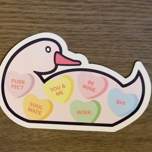 2 New Dooney & Bourke Duck Heart Stickers